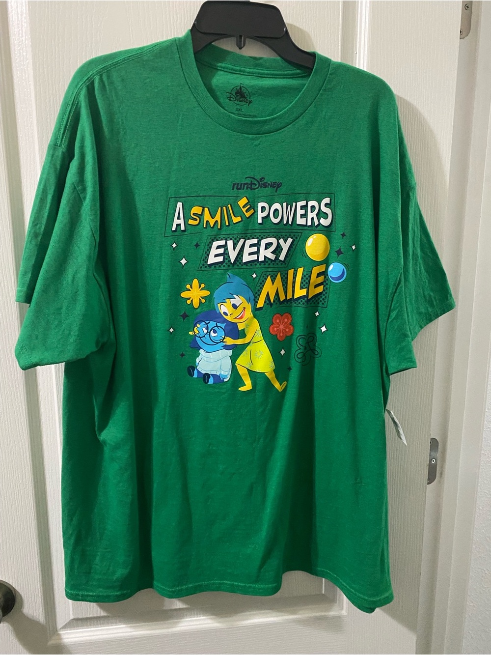 Disney Kelly Green Crewneck Tee with Printed Logo